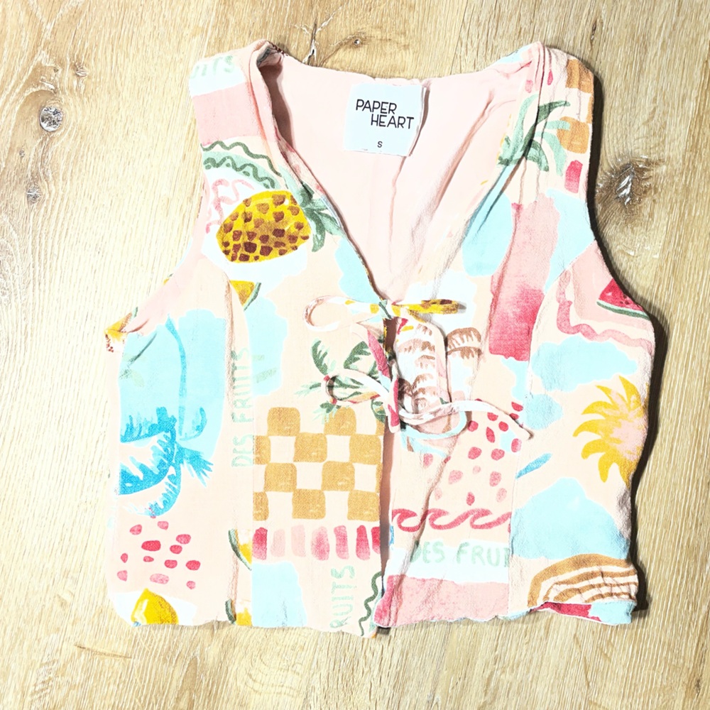 Colorful Patterned Crop Top - Picture 2 of 4